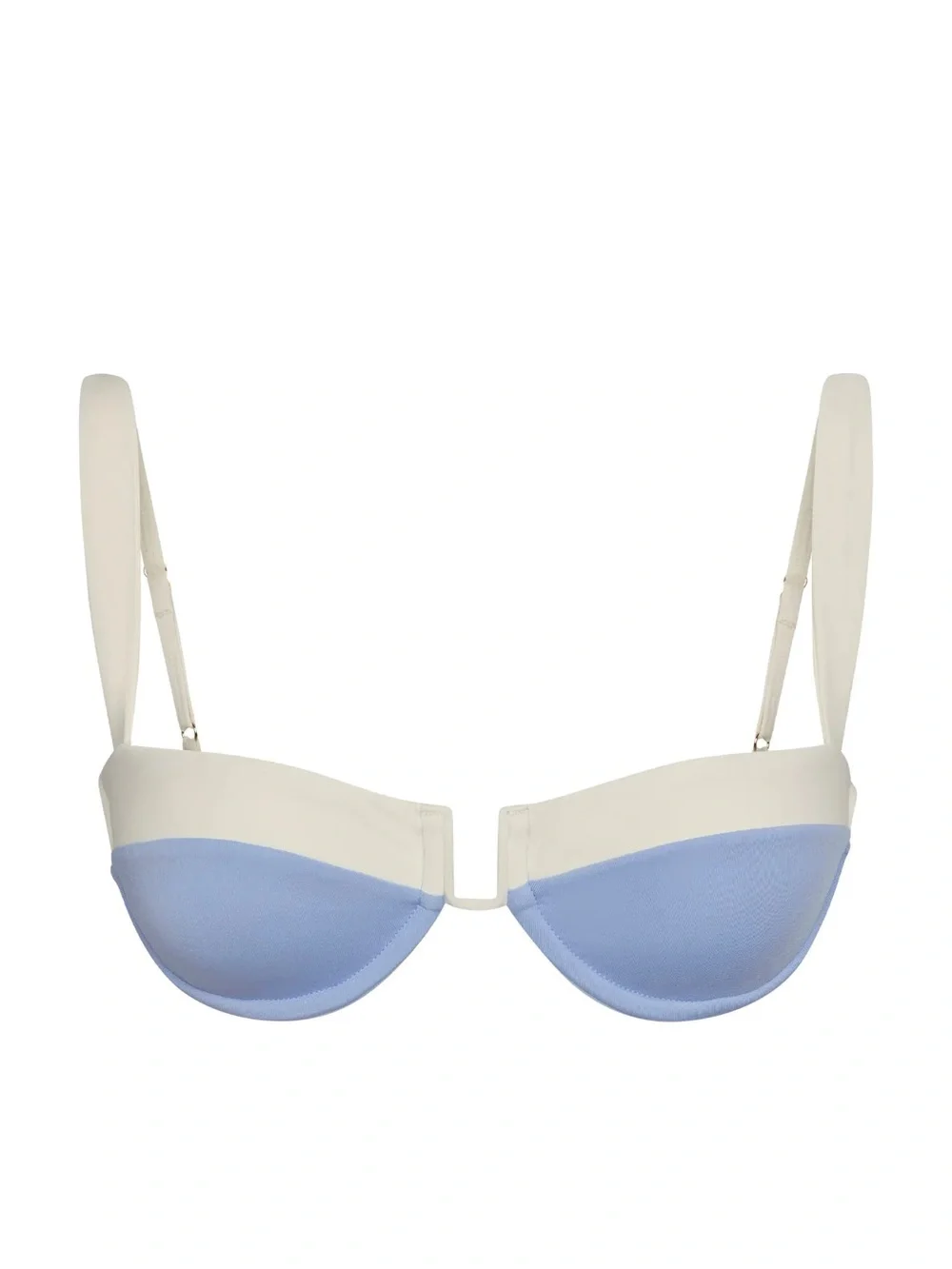 NWT Monday Swimwear Cala Roja Top Azure/Ivory